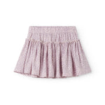 Lyserød nederdel til børn i leopard med vidde og elastik i taljen