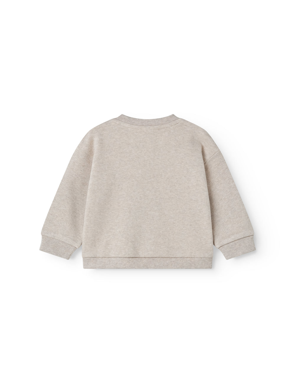Beige baby sweatshirt med logo broderi