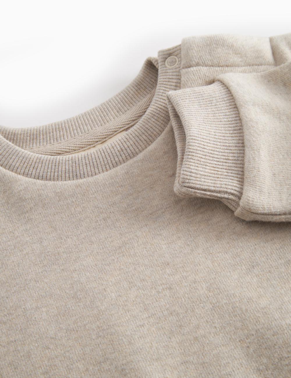 Beige baby sweatshirt med logo broderi