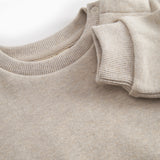 Beige baby sweatshirt med logo broderi