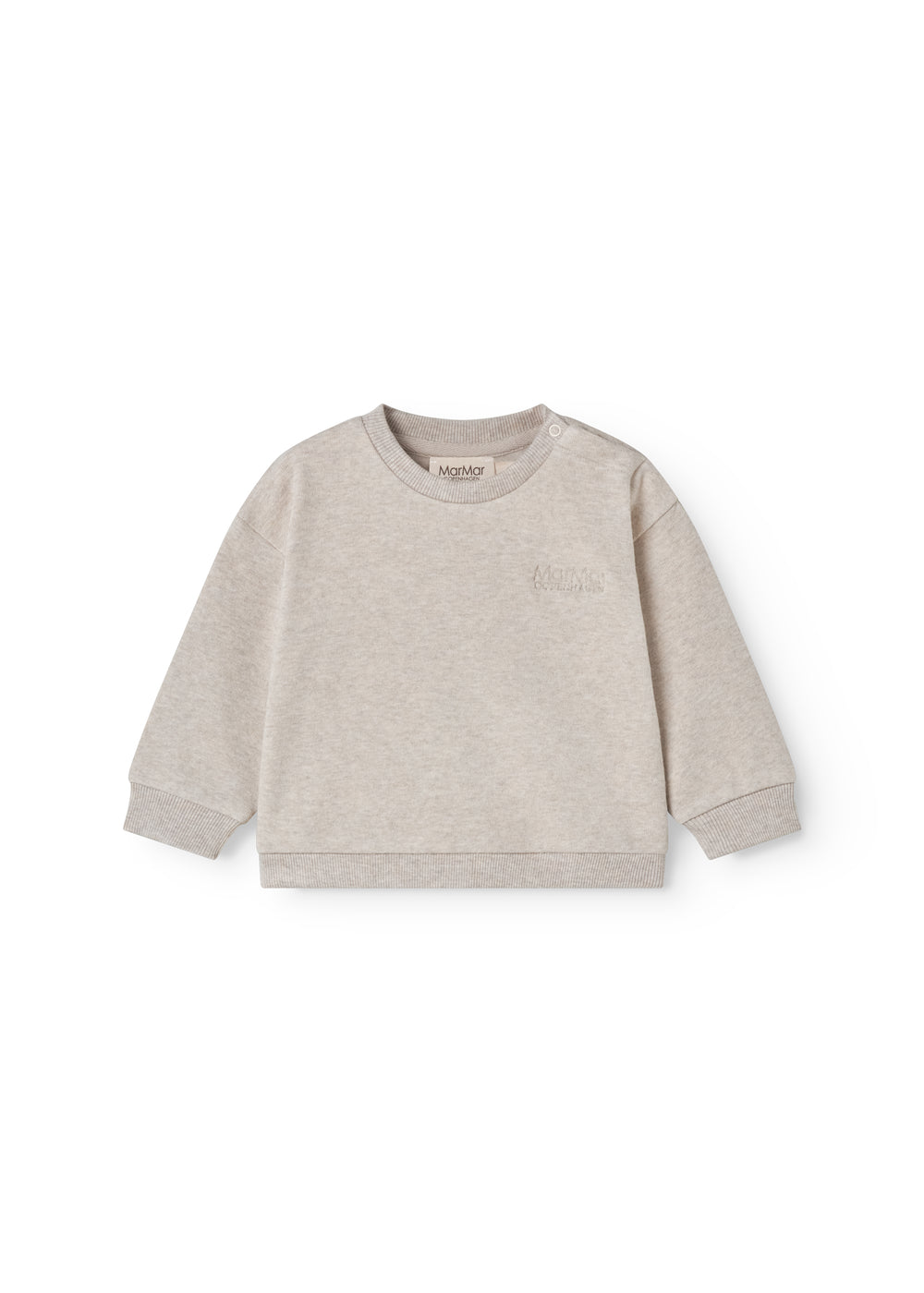Beige baby sweatshirt med logo broderi