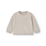 Beige baby sweatshirt med logo broderi