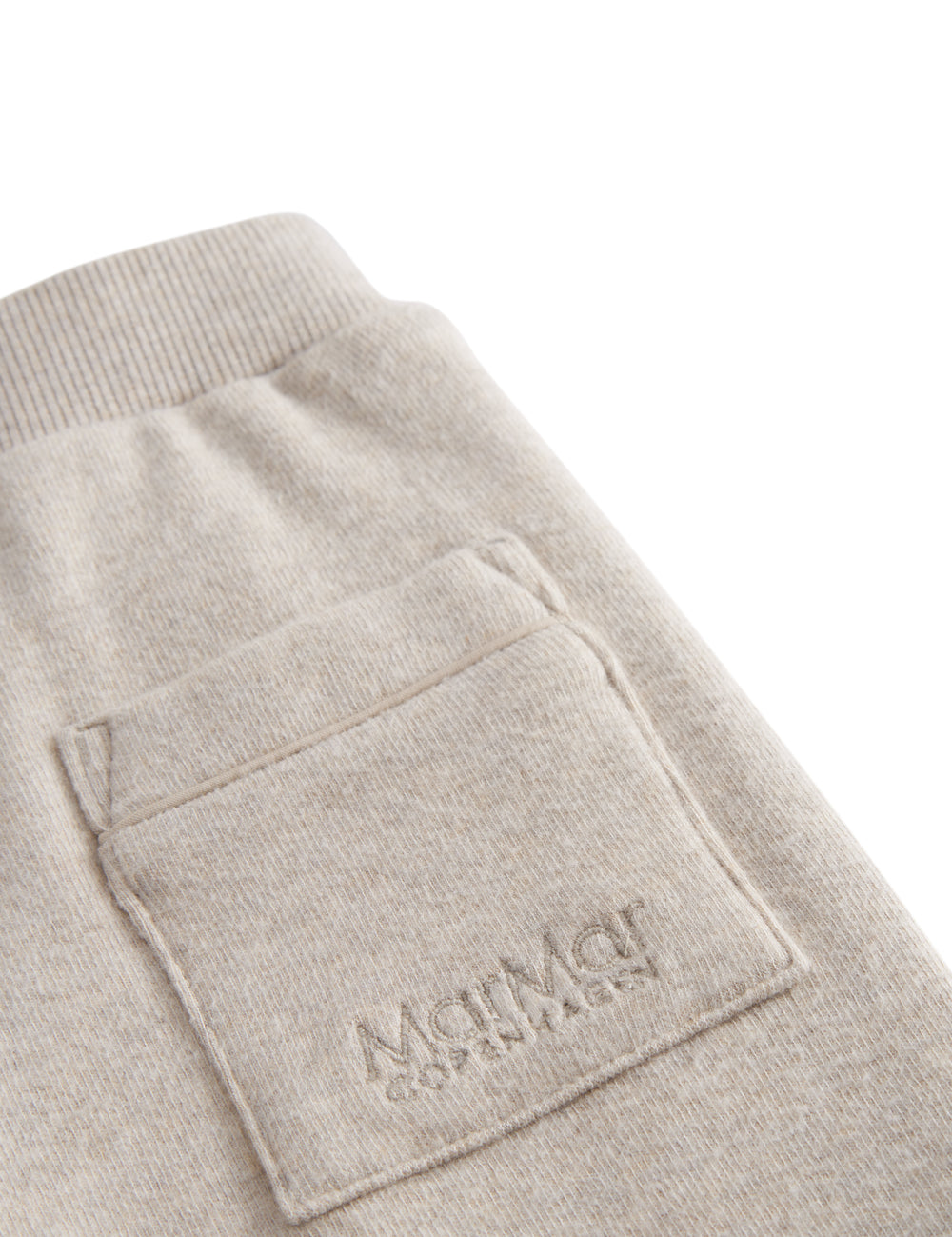 Beige baby sweatbukser med elastik i talje