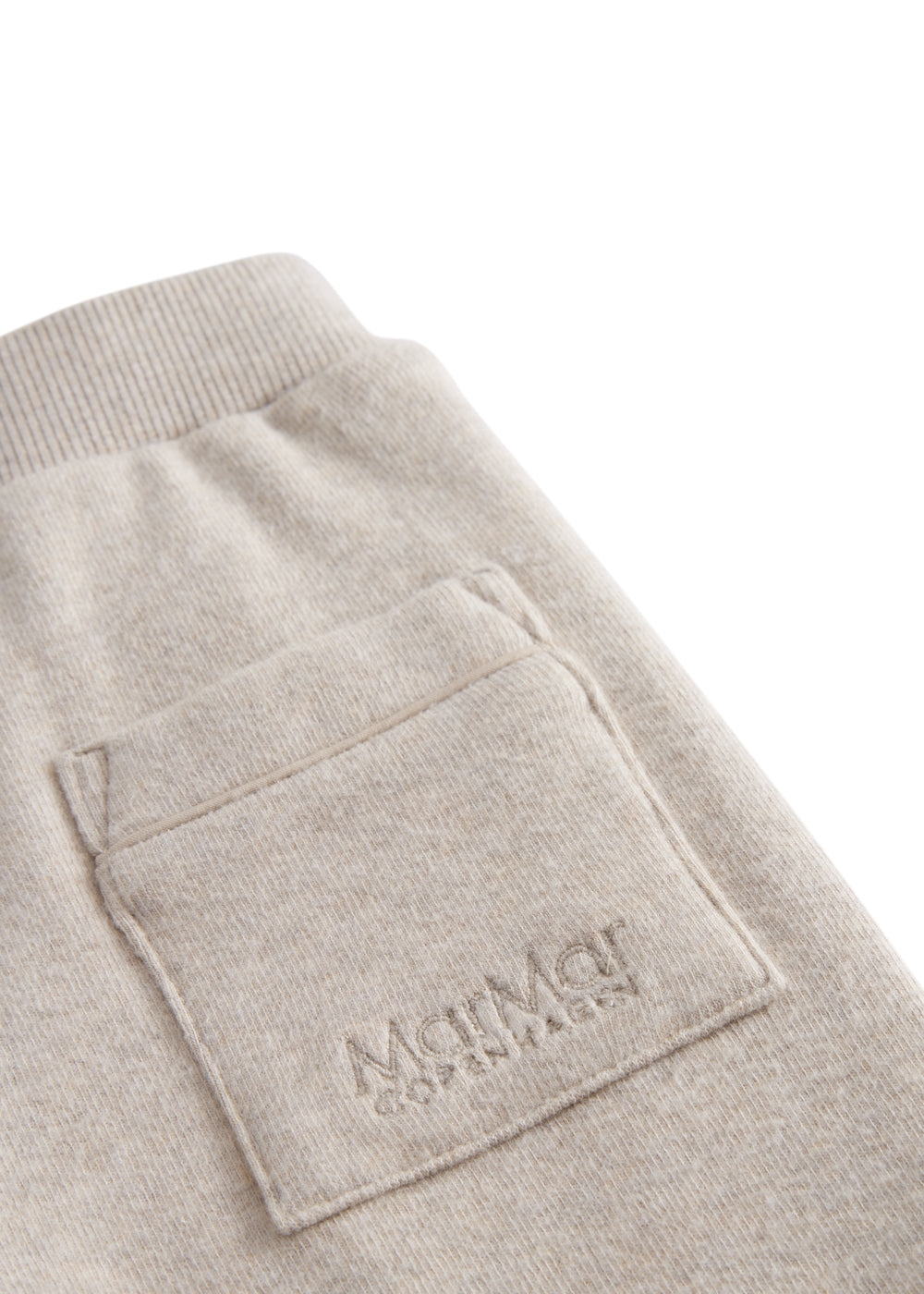 Beige baby sweatbukser med elastik i talje