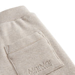 Beige baby sweatbukser med elastik i talje