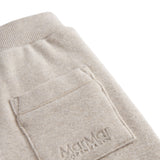 Beige baby sweatbukser med elastik i talje