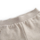 Beige baby sweatbukser med elastik i talje