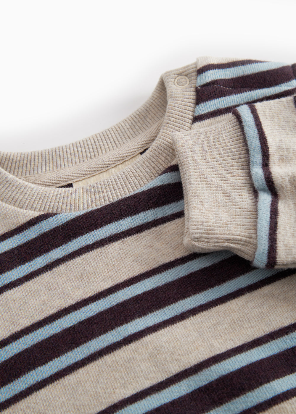 Stribed baby sweatshirt med logo broderi