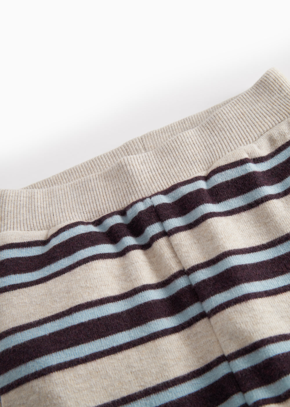 Stribede baby sweatbukser med elastik i talje