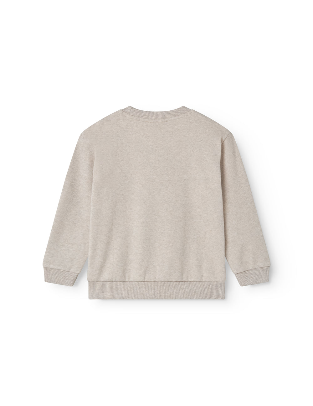 Beige langærmet sweatshirt til børn med rib