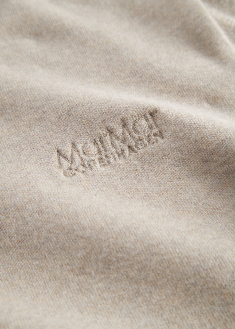 Beige langærmet sweatshirt til børn med rib