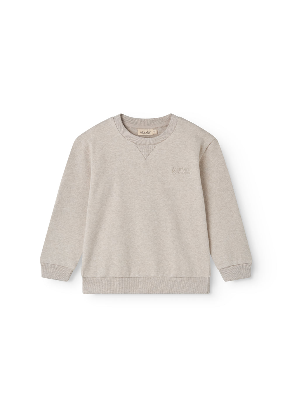 Beige langærmet sweatshirt til børn med rib
