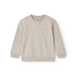 Beige langærmet sweatshirt til børn med rib