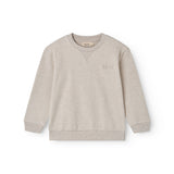 Beige langærmet sweatshirt til børn med rib