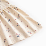 Langærmet lagdelt kjole til børn med blomster print