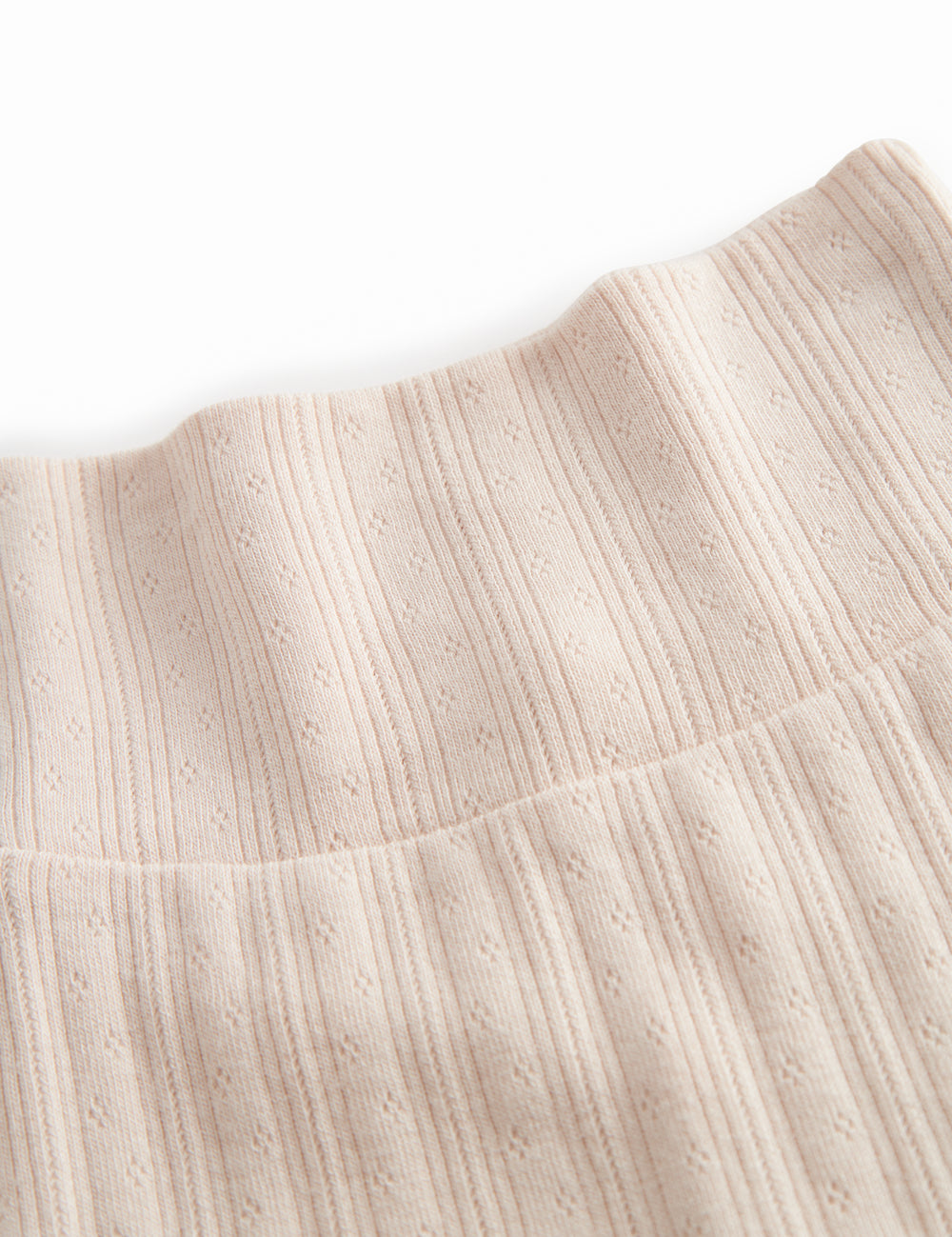 Lyserøde pointelle bukser til de nyfødte