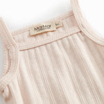 Lyserød baby bodystocking uden ærmer med stropper