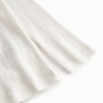 Hvid langærmet pointelle t-shirt til børn