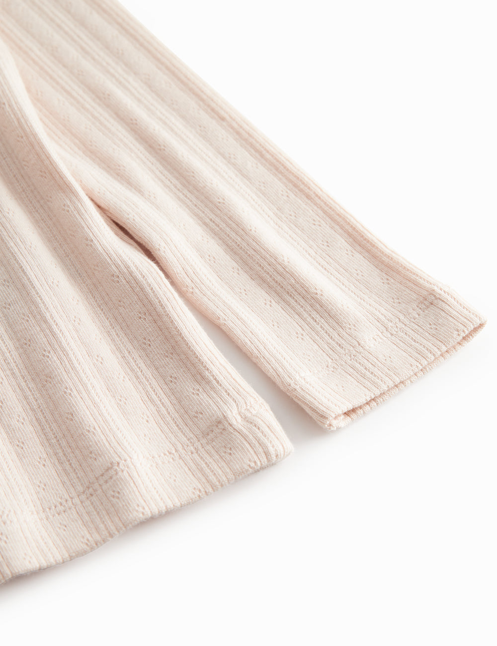 Lyserød langærmet pointelle t-shirt til børn