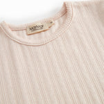 Lyserød kortærmet pointelle t-shirt til børn