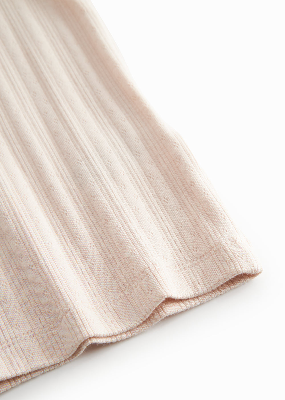 Lyserød kortærmet pointelle t-shirt til børn