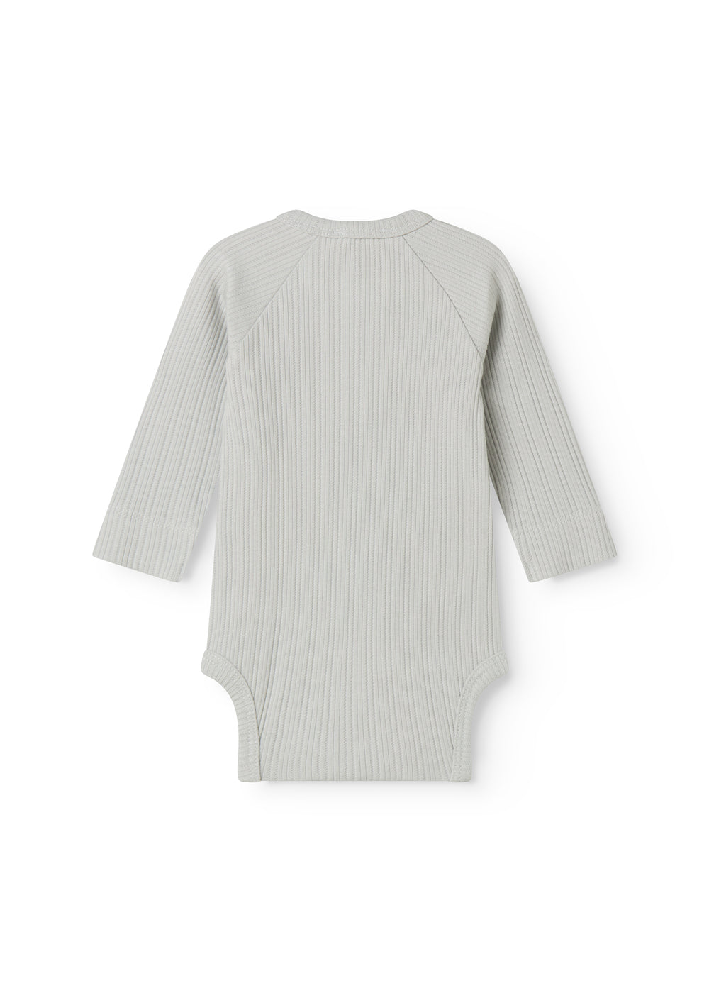 Langærmet lysegrøn pointelle bodystocking til nyfødte