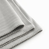 Lysegrøn pointelle babytæppe med rundede hjørner og picotkanter