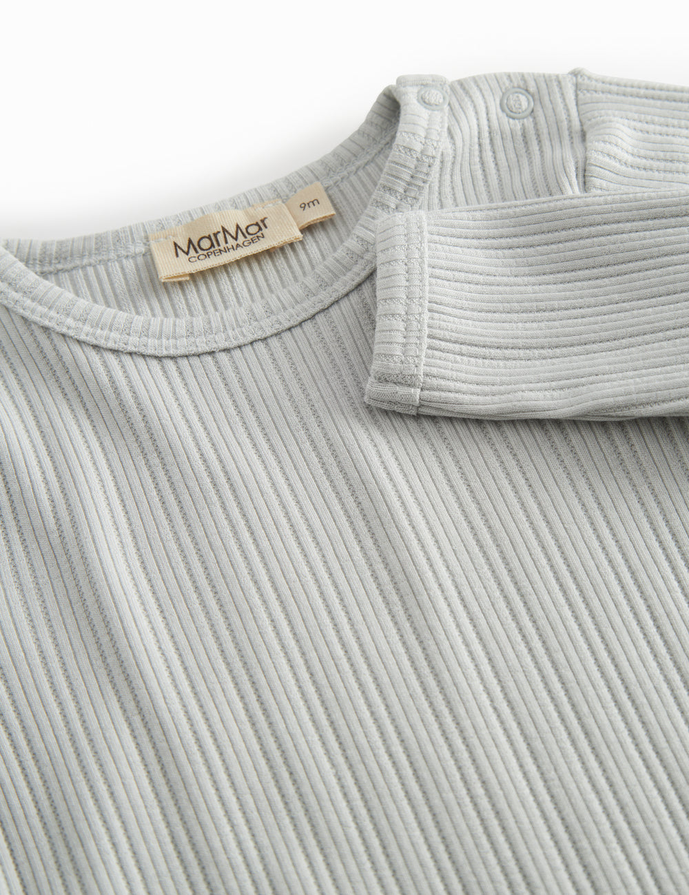 Langærmet lysegrøn pointelle baby bodystocking