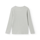 Lysegrøn langærmet pointelle t-shirt til børn