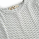 Lysegrøn langærmet pointelle t-shirt til børn