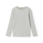 Lysegrøn langærmet pointelle t-shirt til børn