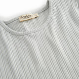 Lysegrøn kortærmet pointelle t-shirt til børn