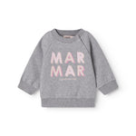 Grå baby sweatshirt til baby med rosa MarMar logo