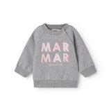 Grå baby sweatshirt til baby med rosa MarMar logo