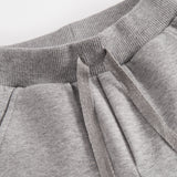 Grå sweat bukser til baby med bindebånd og blå MarMar logo