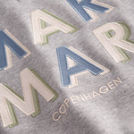 Grå sweatshirt til børn med MarMar logo i blå og rosa