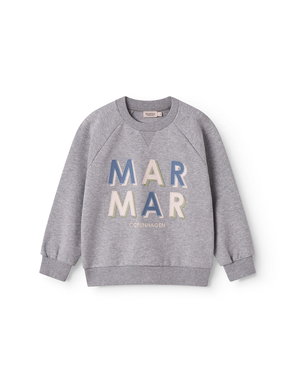 Grå sweatshirt til børn med MarMar logo i blå og rosa