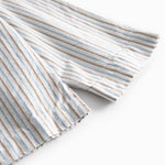 Blåstribet skjorte med krave og knap til børn