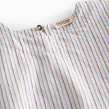 Langærmet blåstribet kjole til børn