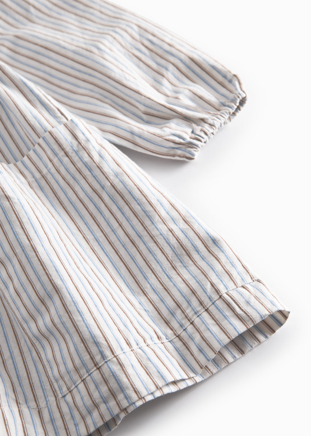 Langærmet blåstribet kjole til børn