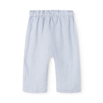 Lyseblå bukser til baby med løs pasform  og elastik i taljen 