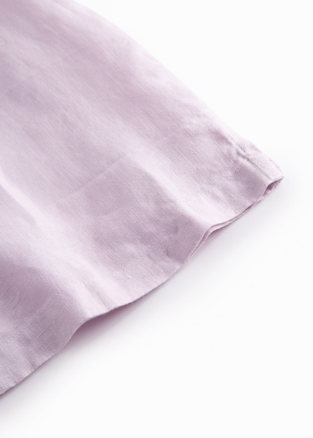 Ærmeløs lys lilla top til børn med flæsedetaljer