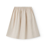 Beige nederdel til børn med sidelommer og knapper