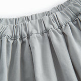 Blå chino nederdel til børn med vidde