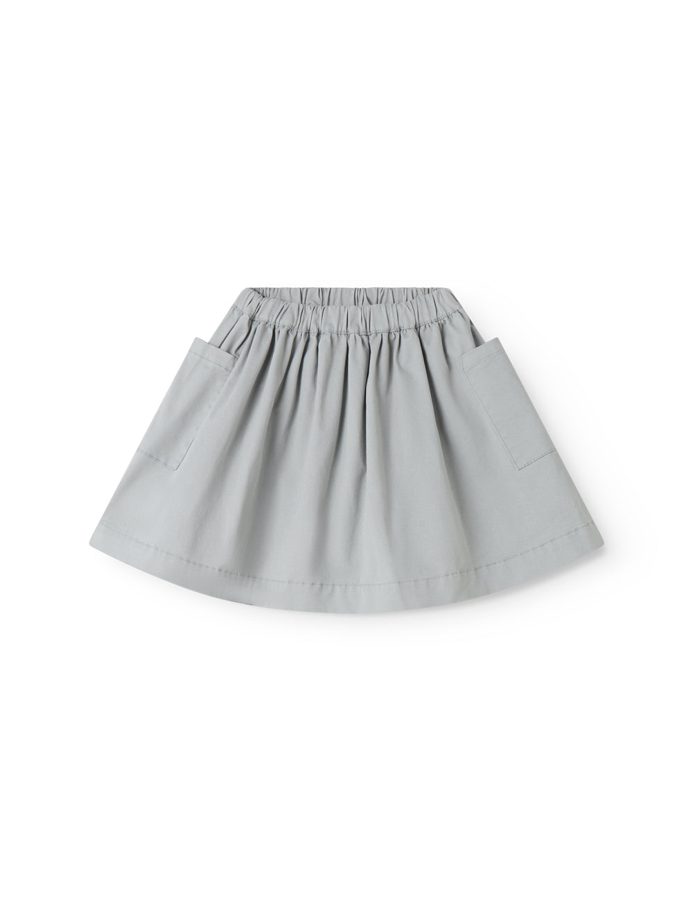 Blå chino nederdel til børn med vidde