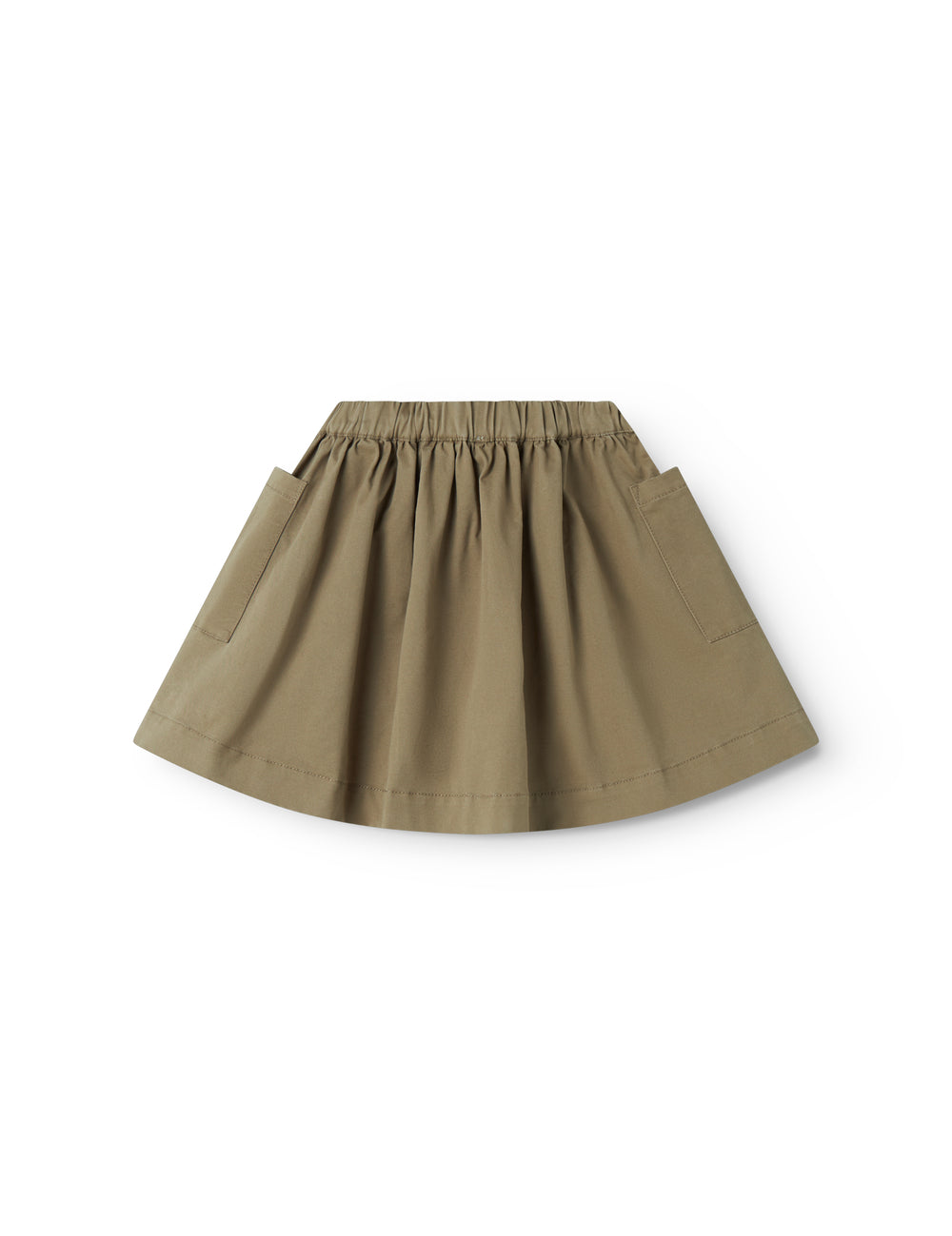 Grøn chino nederdel til børn med vidde