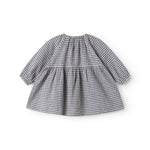 Langærmet ternet kjole til baby