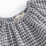 Langærmet ternet kjole til baby