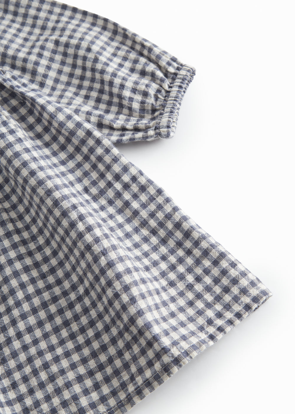 Langærmet ternet kjole til baby