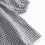 Langærmet ternet kjole til baby